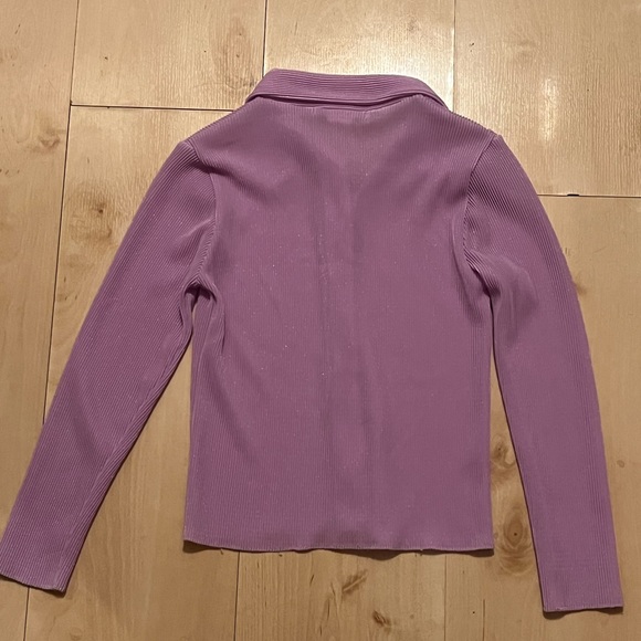 Vintage Y2K Coolwear USA Iridescent Lavender Button Up Top Size M - Picture 2 of 5